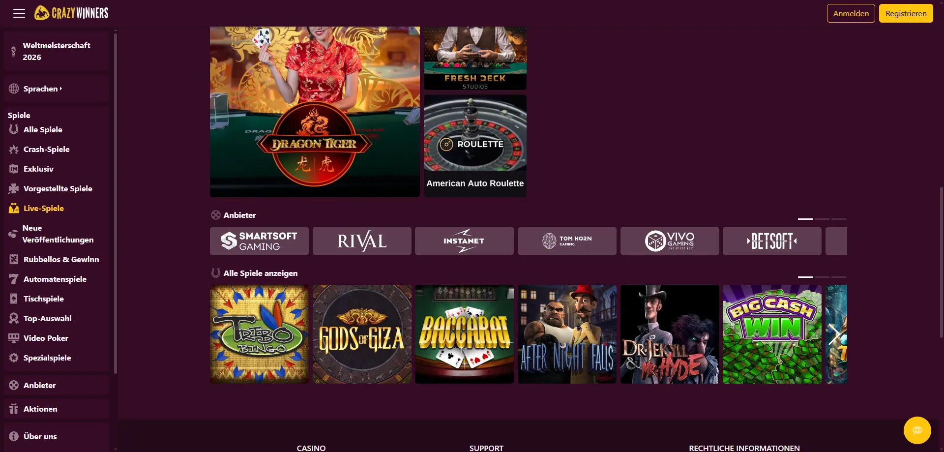 Live-Casino: Echte Dealer in Echtzeit — Crazy Winners